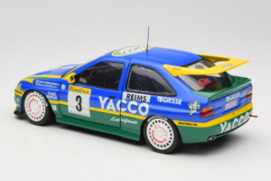 Ford Escort #3 Yacoo P. Bernardini / B. Occelli Rally Monte Carlo 1996 Winner UT Models 1:18 180968203 Metal — billede 7 af 8