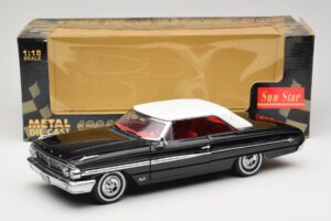 Ford Galaxie 500 Sort Sun Star 1:18 1442 Metal — billede 8 af 8