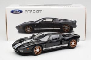 Ford GT Sort Med Hvide Striber AUTOart 1:18 73023 Metal — billede 8 af 8