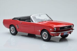 Ford Mustang Cabriolet Rød Norev 1:18 182810 Metal — billede 4 af 6