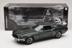 Ford Mustang GT Bullitt med Steve McQueen Figur Greenlight 1:18 12885 Metal — billede 8 af 8