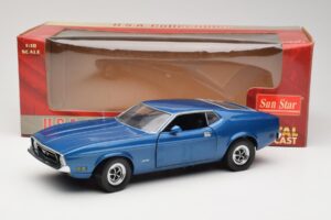 Ford Mustang SportsRoof Blå Sun Star 1:18 3612 Metal — billede 8 af 8