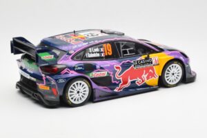 Ford Puma Rally1 #19 S. Loeb / I. Galmiche Rally Monte Carlo Winner 2022 IXO 1:18 18RMC110 Metal — billede 2 af 6