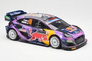Ford Puma Rally1 #19 S. Loeb / I. Galmiche Rally Monte Carlo Winner 2022 IXO 1:18 18RMC110 Metal — billede 4 af 6