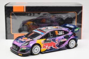 Ford Puma Rally1 #19 S. Loeb / I. Galmiche Rally Monte Carlo Winner 2022 IXO 1:18 18RMC110 Metal — billede 6 af 6