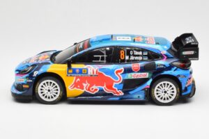 Ford Puma Rally1 #8 O. Tanak / M. Jarveoja 3rd Rally Central Europe 2023 IXO 1:18 18RMC187 Metal — billede 3 af 6