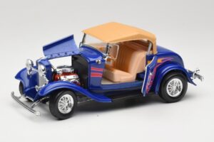 Ford Roadster Street Rod Blå with Fire Road Signature 1:18 92249 Metal — billede 2 af 8