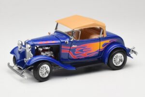 Ford Roadster Street Rod Blå with Fire Road Signature 1:18 92249 Metal