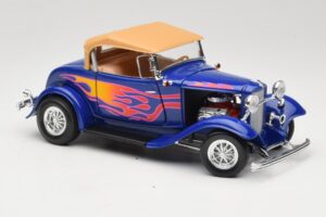 Ford Roadster Street Rod Blå with Fire Road Signature 1:18 92249 Metal — billede 6 af 8