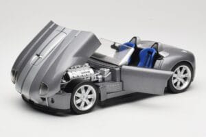 Shelby Cobra Cabriolet Grey Metallic Hot Wheels 1:18 G7220 Metal — billede 2 af 8