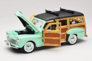 Ford Woody Panel Wagon Mintgrøn Road Signature 1:18 20028 Metal — billede 2 af 8