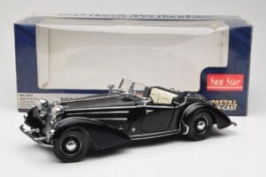Horch 855 Roadster Sort Sun Star 1:18 2401 Metal — billede 8 af 8