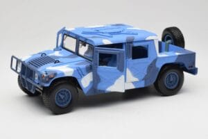 Hummer H1 Humvee Blå & Hvid Motormax 1:18 73157 Metal — billede 2 af 8