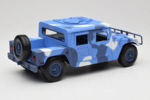 Hummer H1 Humvee Blå & Hvid Motormax 1:18 73157 Metal — billede 3 af 8
