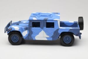 Hummer H1 Humvee Blå & Hvid Motormax 1:18 73157 Metal — billede 4 af 8