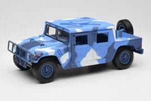 Hummer H1 Humvee Blå & Hvid Motormax 1:18 73157 Metal