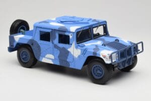 Hummer H1 Humvee Blå & Hvid Motormax 1:18 73157 Metal — billede 6 af 8
