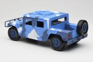 Hummer H1 Humvee Blå & Hvid Motormax 1:18 73157 Metal — billede 7 af 8