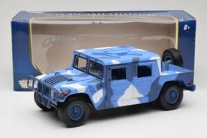Hummer H1 Humvee Blå & Hvid Motormax 1:18 73157 Metal — billede 8 af 8