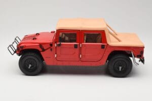Hummer H1 Soft Top Rød Exoto 1:18 01805 Metal — billede 4 af 8