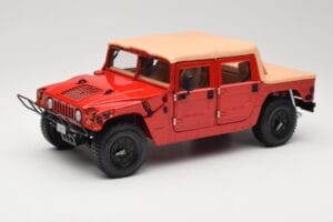 Hummer H1 Soft Top Rød Exoto 1:18 01805 Metal