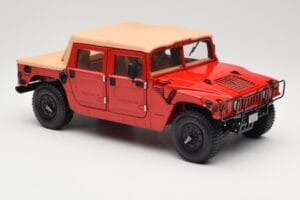 Hummer H1 Soft Top Rød Exoto 1:18 01805 Metal — billede 6 af 8
