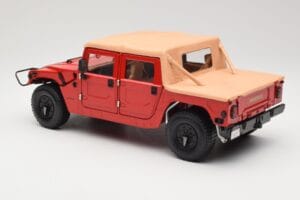 Hummer H1 Soft Top Rød Exoto 1:18 01805 Metal — billede 7 af 8