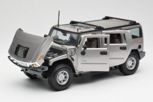 Hummer H2 Sølv Maisto 1:18 7449569 Metal — billede 2 af 8