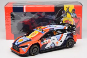 Hyundai i20 N Rally1 #11 T. Neuville / M. Wydaeghe Rally Japan WRC World Champion 2024 IXO 1:18 18RMC228 Metal — billede 6 af 6
