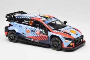 Hyundai i20 N Rally1 WRC #11 T. Neuville / M. Wydaeghe Rally Monte Carlo Winner 2024 IXO 1:18 18RMC194 Metal — billede 4 af 6