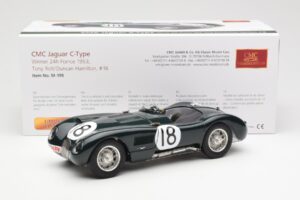 Jaguar C-Type #18 T. Rolt / D. Hamilton 24 Hours of Le Mans Winner 1953 CMC 1:18 M-195 Metal — billede 6 af 6