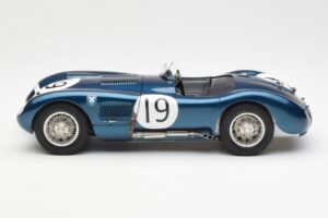 Jaguar C-Type #19 J. Stewart Ecurie Ecosse Goodwood Members Meeting 1954 CMC 1:18 M-192 Metal — billede 3 af 6