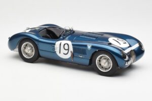 Jaguar C-Type #19 J. Stewart Ecurie Ecosse Goodwood Members Meeting 1954 CMC 1:18 M-192 Metal — billede 4 af 6