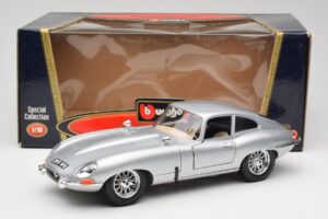 Jaguar E-Type Series 1 Sølv Bburago 1:18 3018-M2 Metal — billede 8 af 8