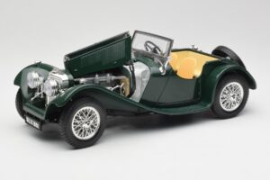 Jaguar SS 100 Roadster Grøn Bburago 1:18 3006 Metal — billede 2 af 8