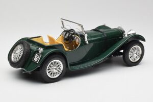 Jaguar SS 100 Roadster Grøn Bburago 1:18 3006 Metal — billede 3 af 8