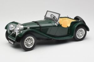 Jaguar SS 100 Roadster Grøn Bburago 1:18 3006 Metal