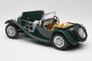 Jaguar SS 100 Roadster Grøn Bburago 1:18 3006 Metal — billede 5 af 8