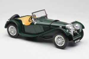 Jaguar SS 100 Roadster Grøn Bburago 1:18 3006 Metal — billede 6 af 8