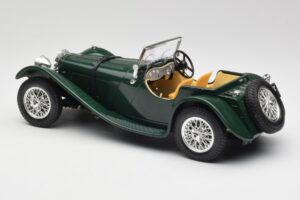 Jaguar SS 100 Roadster Grøn Bburago 1:18 3006 Metal — billede 7 af 8