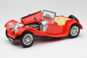 Jaguar SS 100 Rød Bburago 1:18 3006-M1 Metal — billede 2 af 8