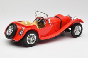 Jaguar SS 100 Rød Bburago 1:18 3006-M1 Metal — billede 3 af 8