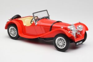 Jaguar SS 100 Rød Bburago 1:18 3006-M1 Metal — billede 6 af 8