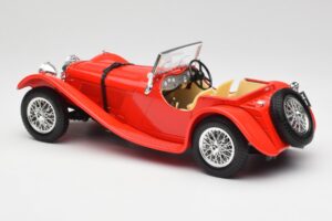 Jaguar SS 100 Rød Bburago 1:18 3006-M1 Metal — billede 7 af 8