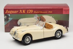 Jaguar XK120 Hvid Eduscho 1:18 7482-1HTH Metal — billede 8 af 8