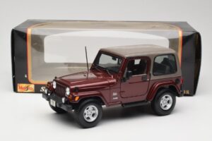 Jeep Wrangler TJ Sahara Rød Maisto 1:18 31662 Metal — billede 8 af 8