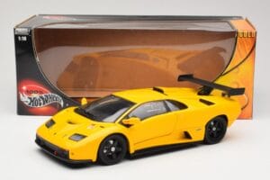 Lamborghini Diablo GTR Gul Hot Wheels 1:18 53885 Metal — billede 8 af 8
