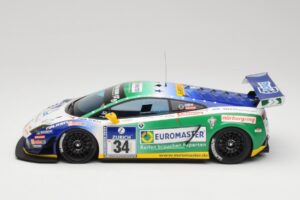 Lamborghini Gallardo LP600+ GT3 Reiter Engineering #34 H-J. Stuck / D. Rostek ADAC 24 Hours Nurburgring 2011 Minichamps 1:18  — billede 3 af 6