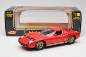 Lamborghini Miura Rød Anson 1:18 30302 Metal — billede 8 af 8