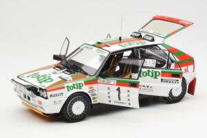 Lancia Delta HF 4WD #1 D. Cerrato Totip Rally Targa Florio 1987 Kyosho 1:18 08960C Metal — billede 2 af 8